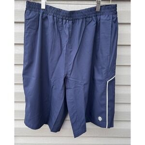 NWT Coolibar UPF 50+ 3D Dri Suntect UV Protection Athletic Blue Shorts Mens XL